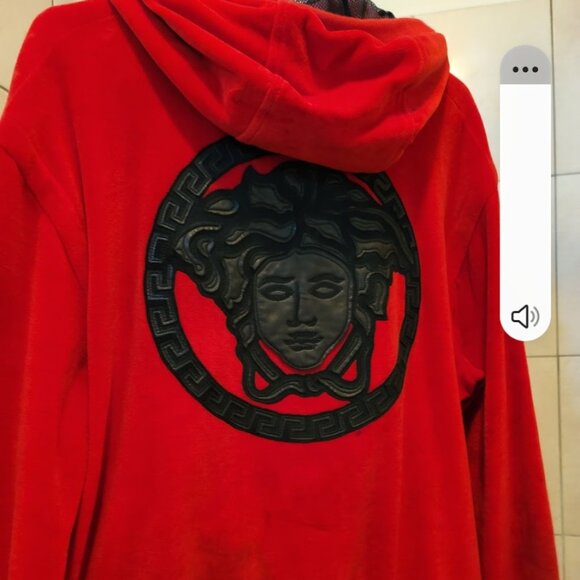RED VELVET VERSACE MEDUSA ZIP UP JACKET - Picture 1 of 7
